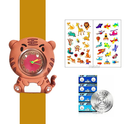 Slap Bracelet Clock Cartoon Kids Watches