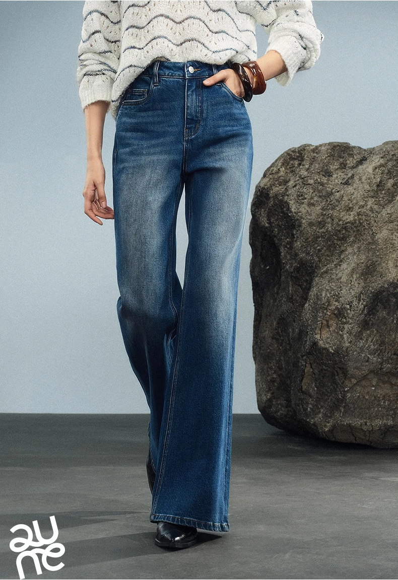 Denim Autumn New Retro Lycra Micro Flare Pant Jeans