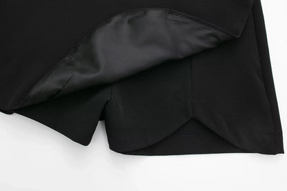 Falda marrón de talle alto