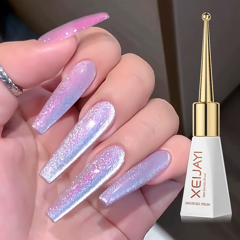 3pcs Pink Cat Eye Gel Nail Polish & Magnet Tools Set