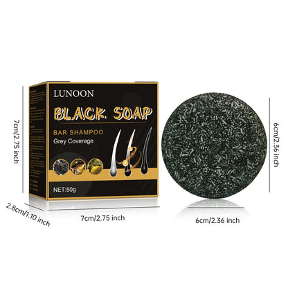 1-5pcs Polygonum Multiflorum Black Hair Soap Darkening Shampoo