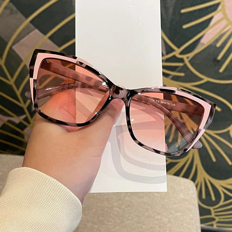 Vintage Square Cat Eye Rectangle Sunglasses