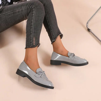 Leather British Tassel Casual Flat Shoes