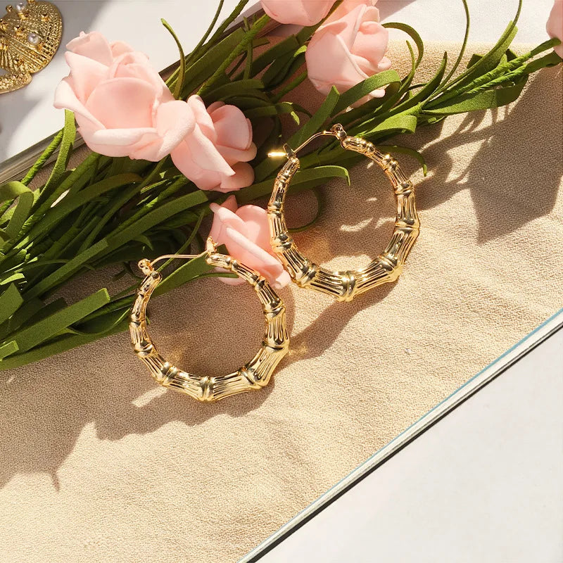 3pairs Hoop Big Geometry Round Circle Earring