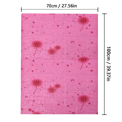 70cm*1m  3D Brick Pattern Wallpaper DIY Waterproof