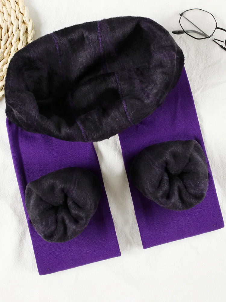 8 Colors S-XXL Winter Warm High Waist Thick Velvet Legging