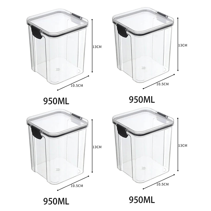 5Pcs Sets Sealed Jar Food Storage Box