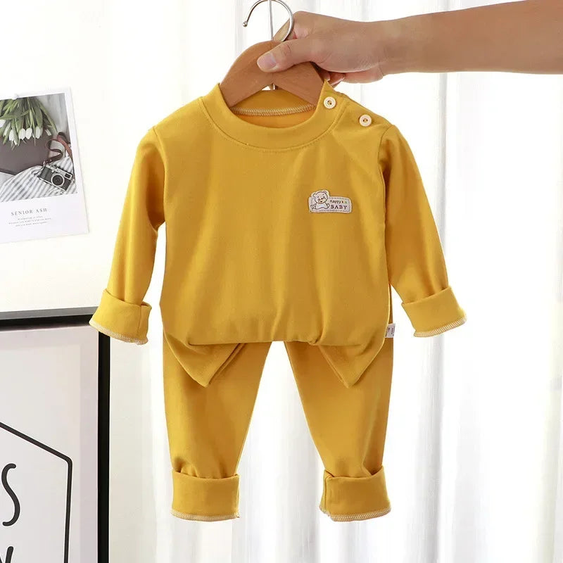 Spring and Autumn De Velvet Suit Cartoon Bear Sleepwear Pajamas