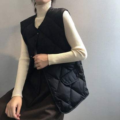 Cotton Sleeveless Loose Ultralight Portable Vest