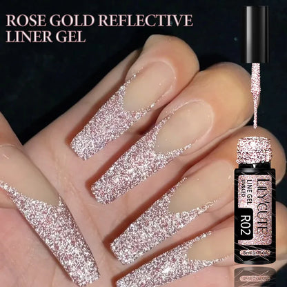 Gold Sliver Metallic Liner Gel Nail Polish
