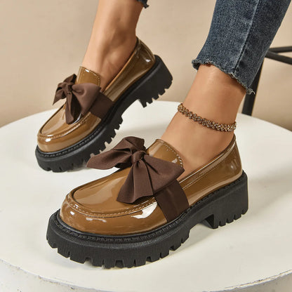 Plus Size Loafers British Style Platform Shoes