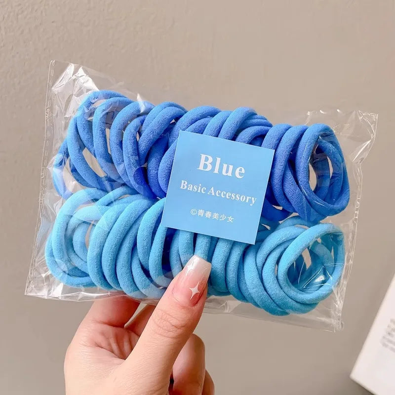 50PCS Colorful Ealstic Nylon Hair Bands