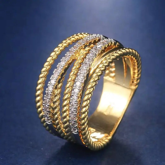 Twist Cross Finger Rin Classic Twine Rings