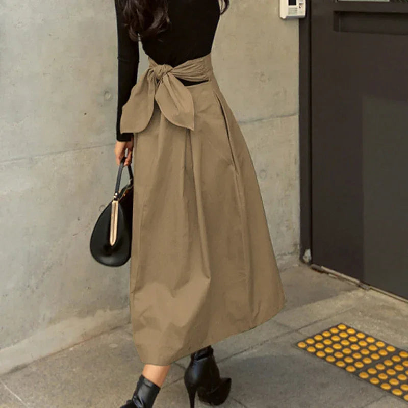Korean Big Swing Long Slim Skirts