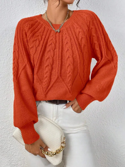Elegant Casual Knitted Hoodie Thickened Warm Commuting Thread Sweater