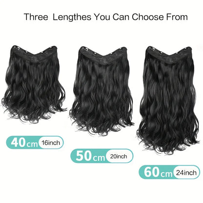 Synthetic Long Wavy U-shaped Clip In Hair Extensions 16Inch/20Inch/24inch