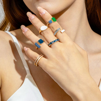 DANA Circle Geometry Opening Joint Rings Set