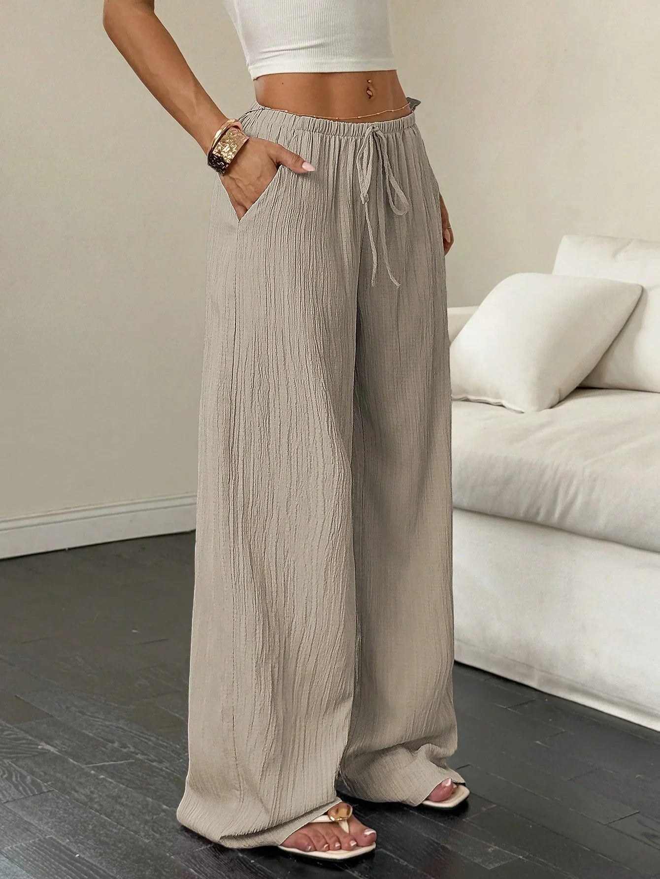 straight leg floor length pants
