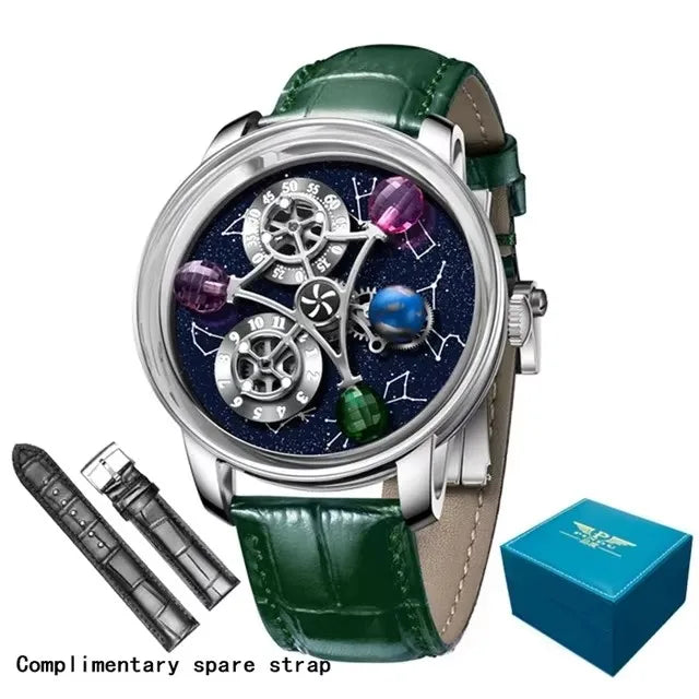Starry Twelve Constellations Mechanical Sapphire Waterproof Mechanical Wristwatches