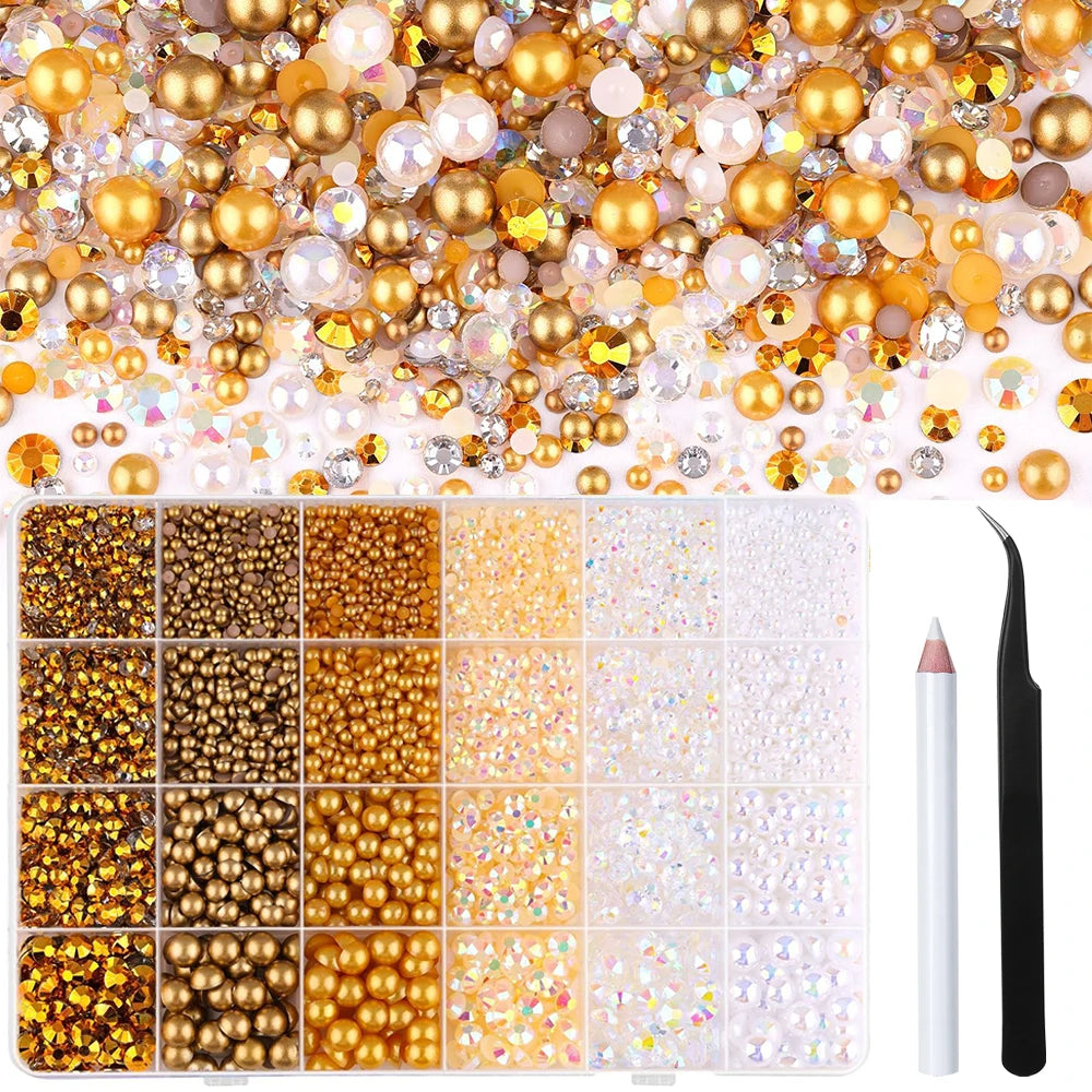 12000Pcs Resin Jelly Rhinestones Multicolor Nail Art