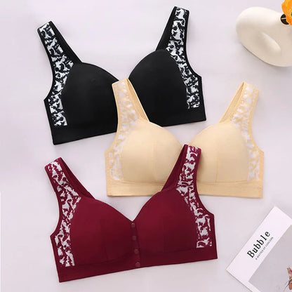 1XL-7XL Front Button Without Steel Rings Vest Style Lingerie Oversized Bras