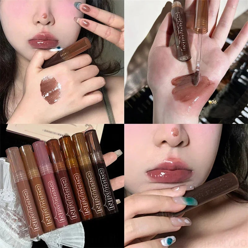 Chocolate Lip Gloss Moisturizes Liquid Lipstick