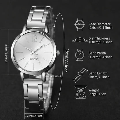 DANA Luxury Round Dial Stainless Watch