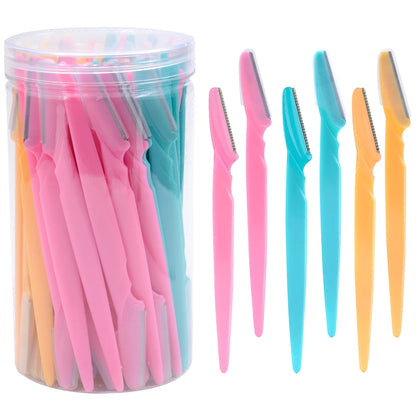 30Pcs/Bottle Eyebrow Razors With Container Facial Eye Brow Trimmer