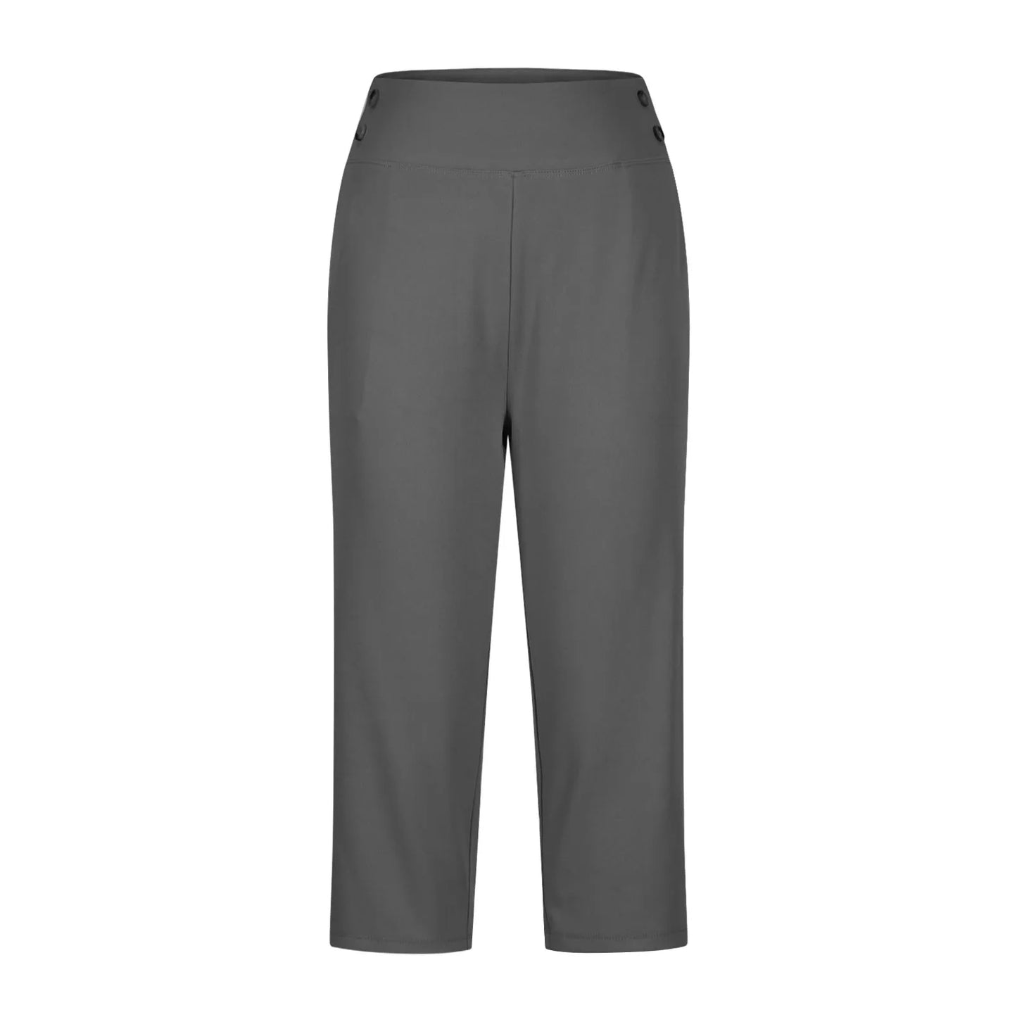 Thin Yoga Button Pocket With Split Hems High Waist Sports Pants