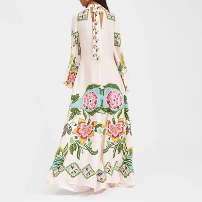 Ethnic Print Boho Long Dress