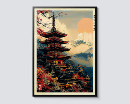 Japanese Tokyo Teahouse Cartoon Canvas Print