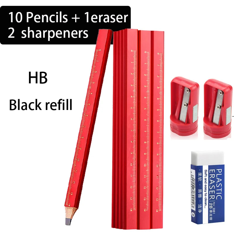 Anti-Slip Wooden Pencil Millimeter Scale Professional Pencil