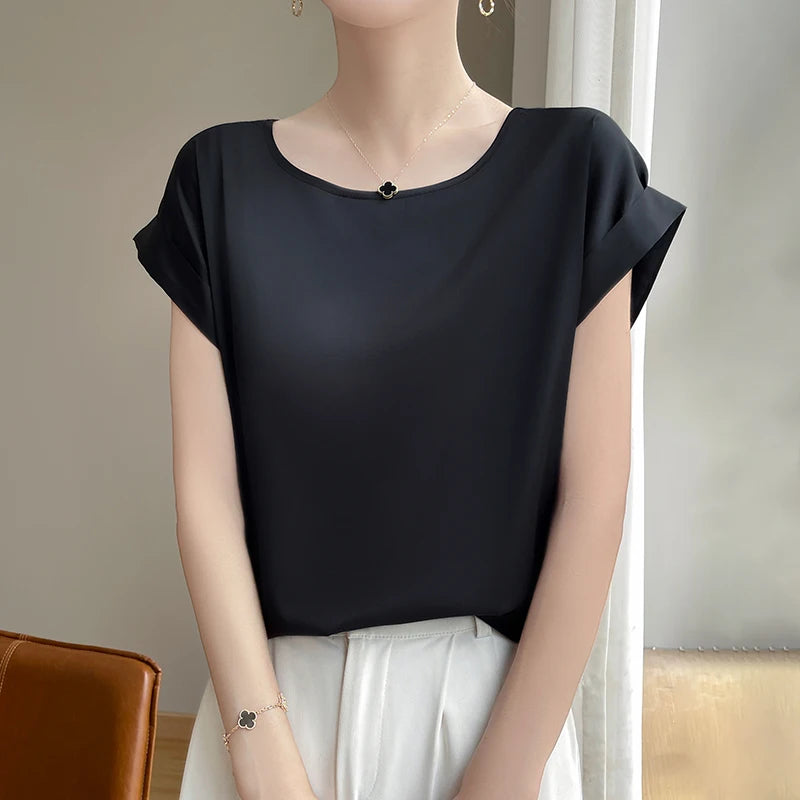 Silk Camisole Thin Vest Satin  Shirt