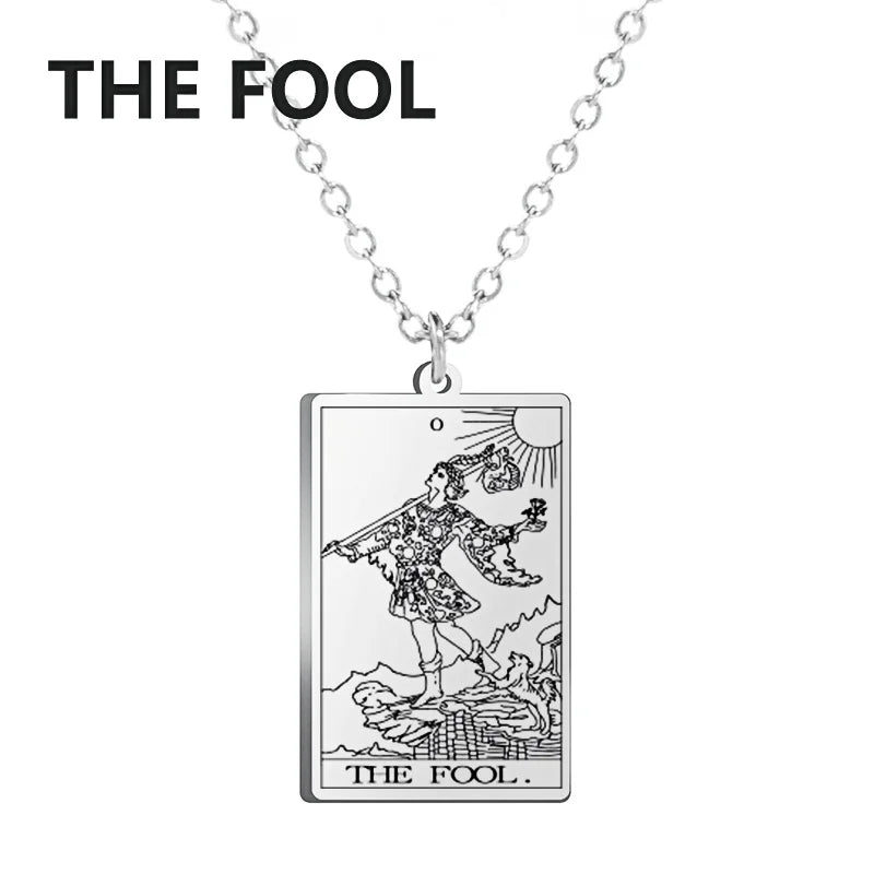 Stainless steel Classic Tarot Pendant Necklace