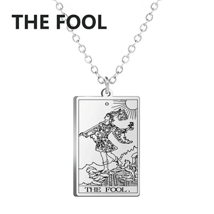 Stainless steel Classic Tarot Pendant Necklace