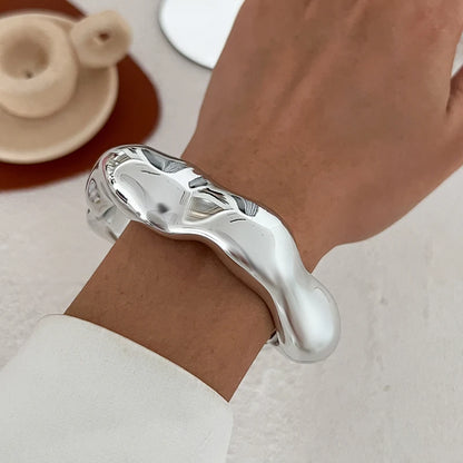 Exaggerated Hip Hop Rock Plastic Cuff Bracelet