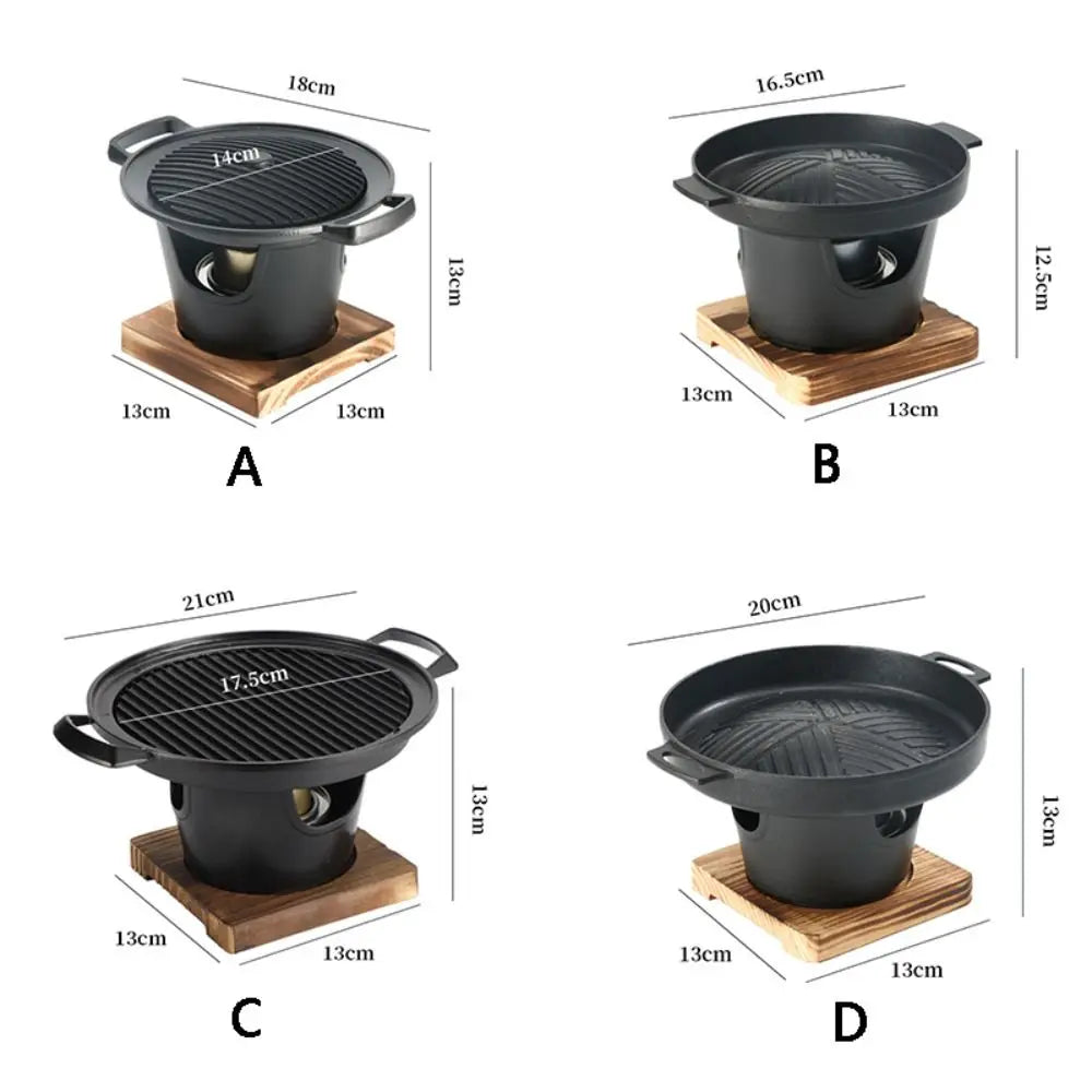 Detachable Japanese Alcohol Stove Korean Portable Non-stick Mini Barbecue Stove