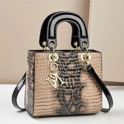 DANA PU Leather Crocodile Shoulder Bag