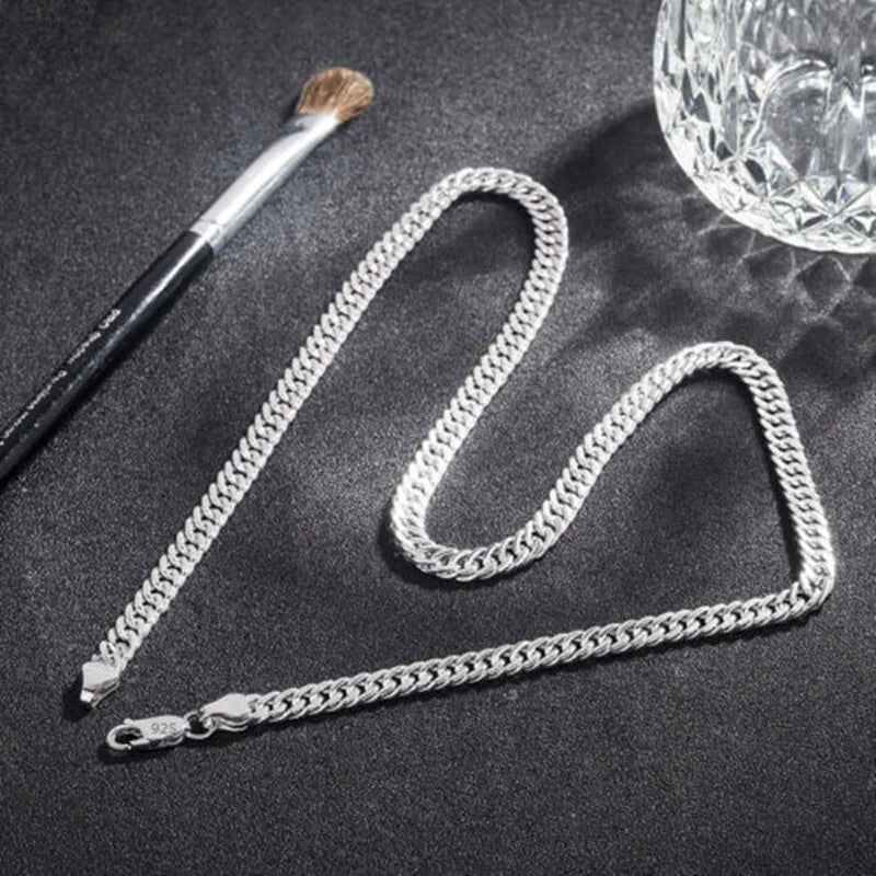6MM chain 925 Sterling Silver Necklaces Jewelry