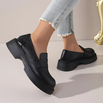 Retro British Style Thick-Soled Casual Shoes