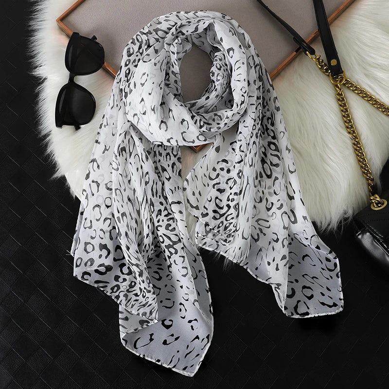 Chiffon Long Silk Scarf Turban