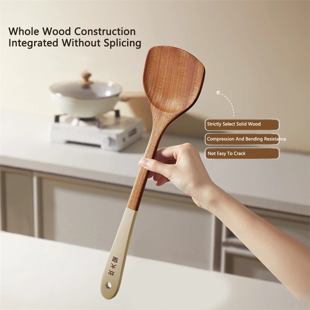 Ebony Wood Spatula Non Stick Pan