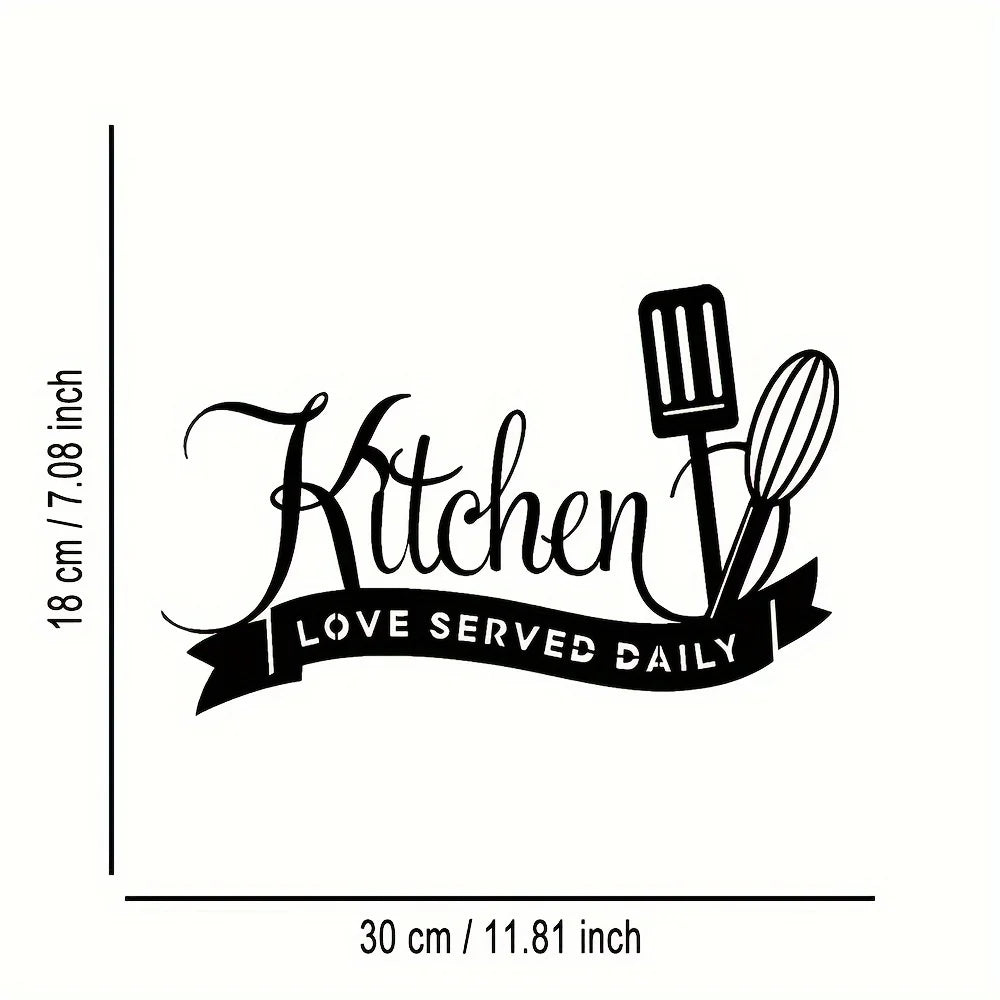 Elegant Minimalist Metal Kitchen Sign