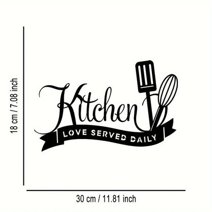 Elegant Minimalist Metal Kitchen Sign