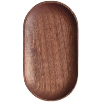 Japanese Dinner Plate Walnut Wooden Tray