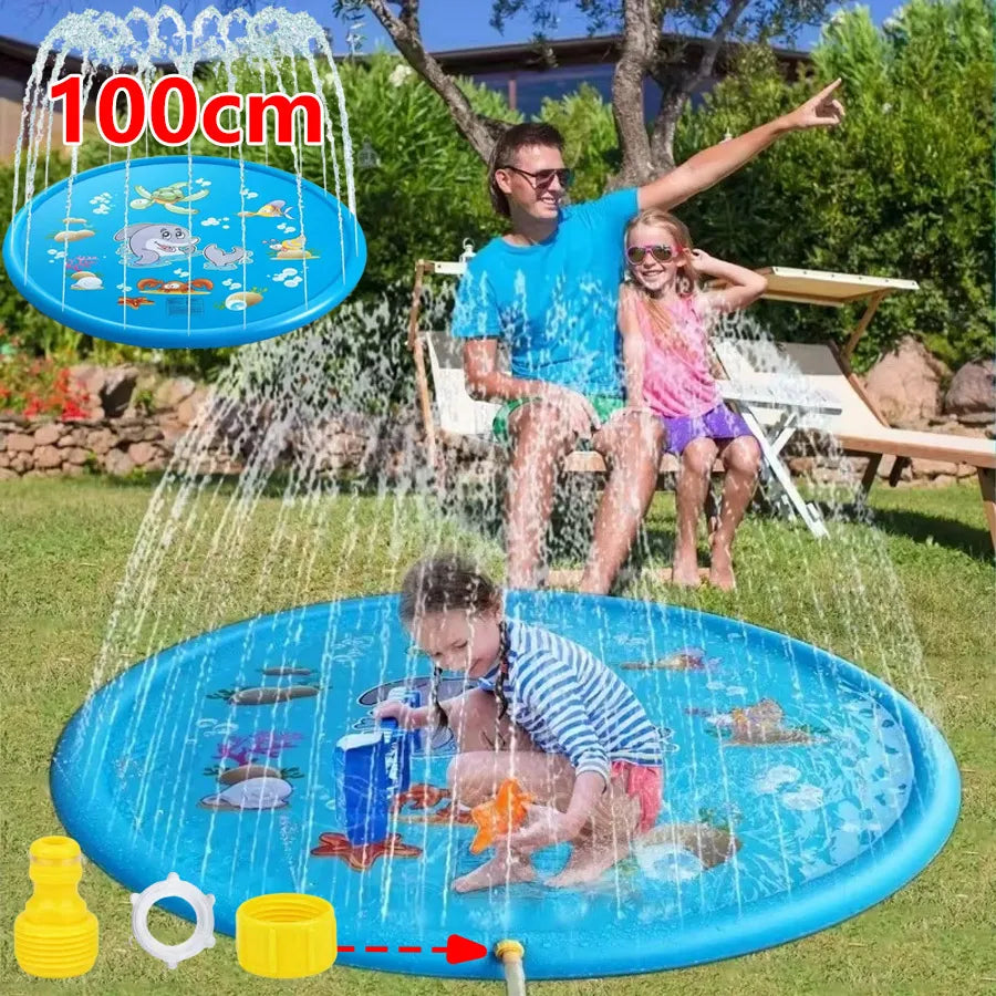100cm Water Spray Pad Toy Ice Pad Water Sprinkler Summer Toy