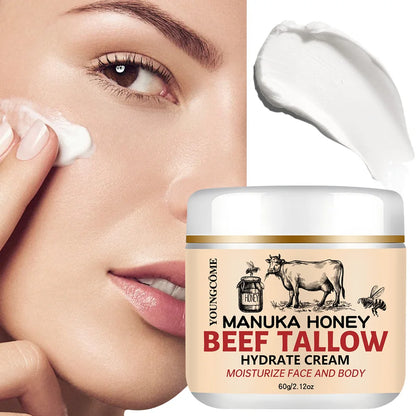 Beef Tallow Honey Balm Moisturizing Hydrating Face Cream