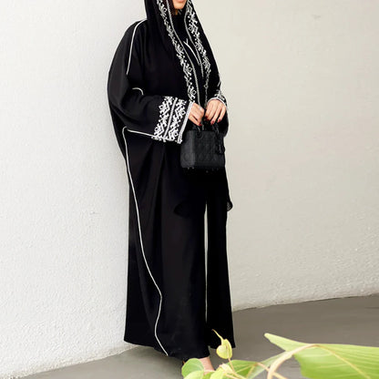 Classic Abaya Hijab Dress Kimono Coat Moroccan Caftan