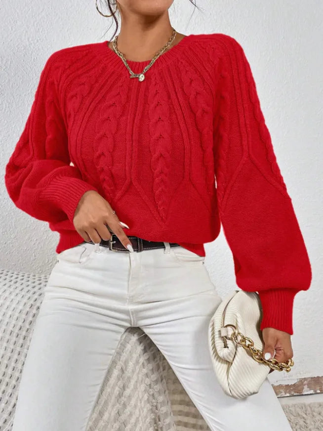 Elegant Casual Knitted Hoodie Thickened Warm Commuting Thread Sweater