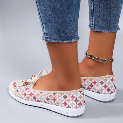 Mesh flat casual sneakers shoes